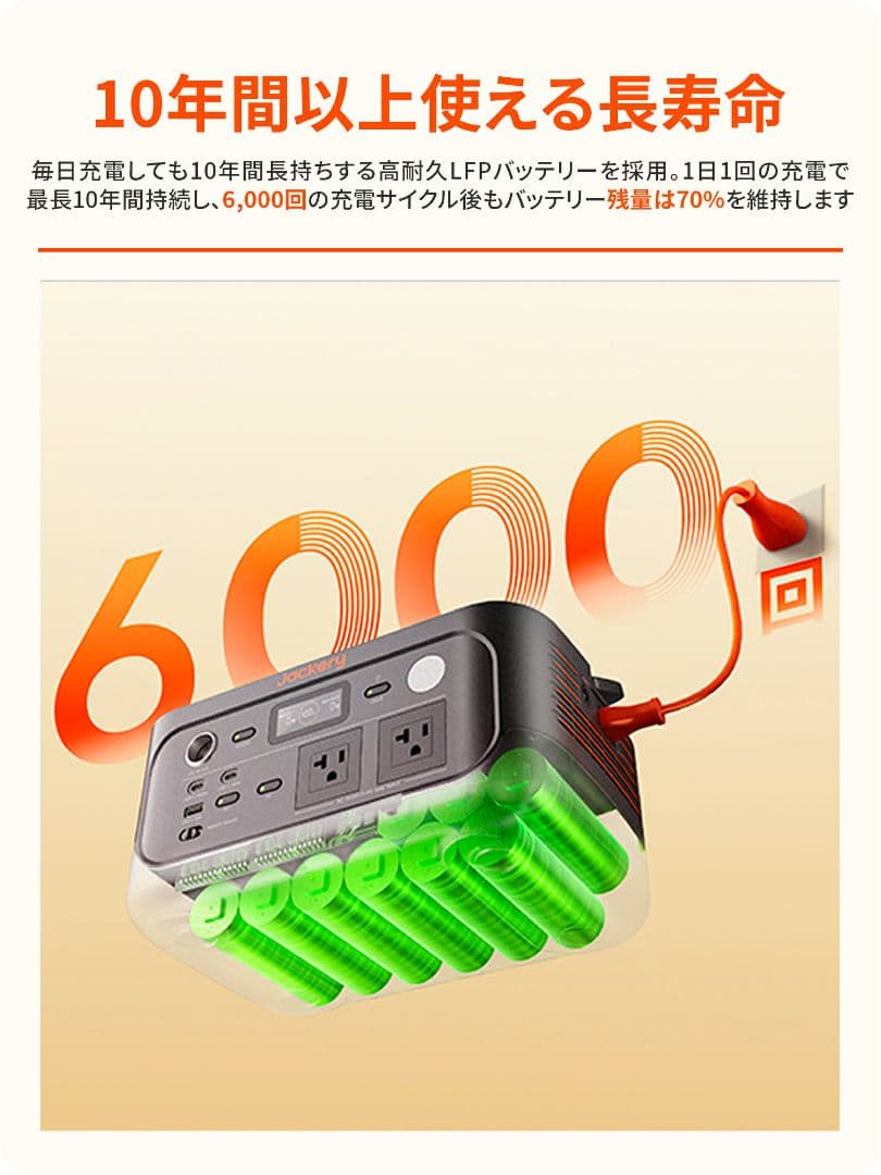 ✨️災害用に✨️Jackery ポータブル電源 500New 512Wh リン酸
