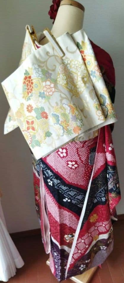 まんまる様　428.絞り刺繍振袖7点セット 正絹フルセット成人式 京都きもの友禅