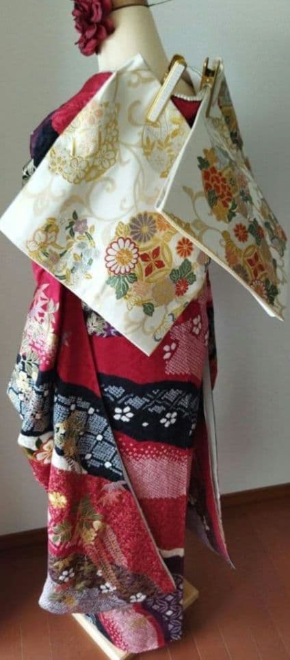 まんまる様　428.絞り刺繍振袖7点セット 正絹フルセット成人式 京都きもの友禅