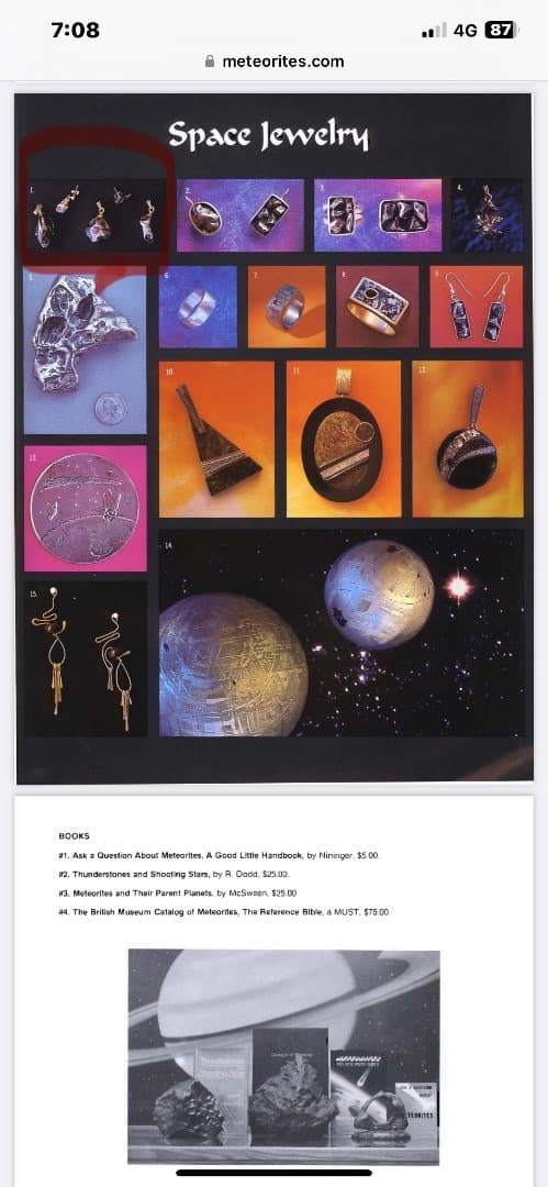 隕石ペンダント スギライト付き①