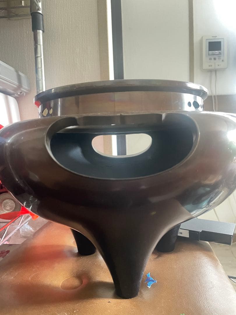 黒色 陶器 茶釜