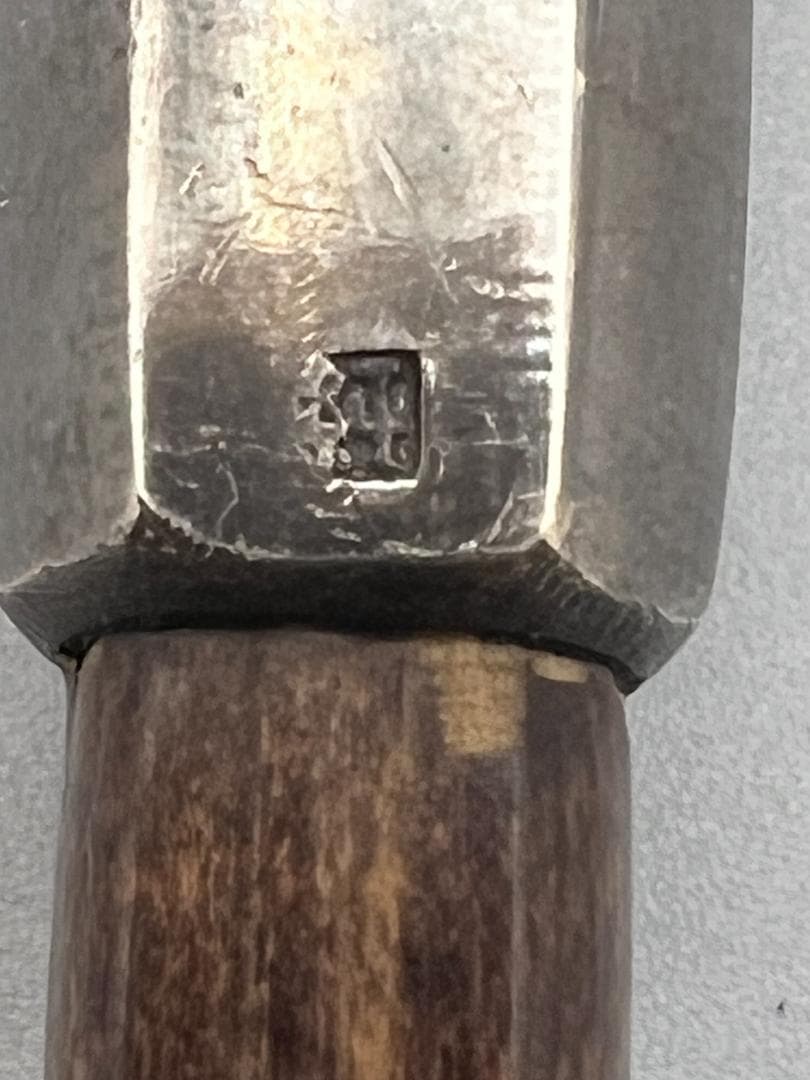 【海】純銀煙管　キセル　純刻印　銀細工　アンティーク　重量約44g