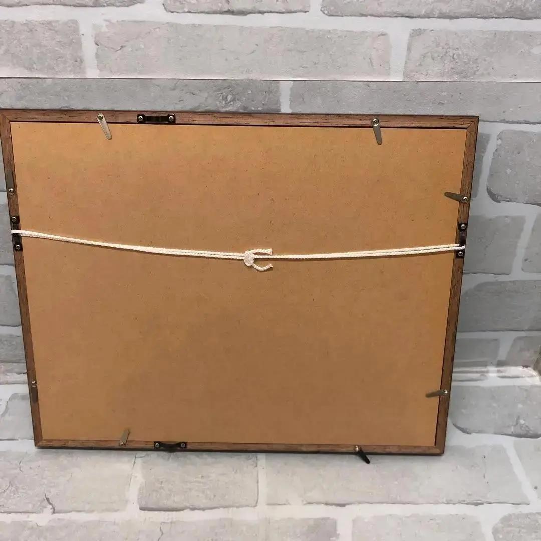 M3858 ヘザーブラウン 絵画 額縁付き 2点セット