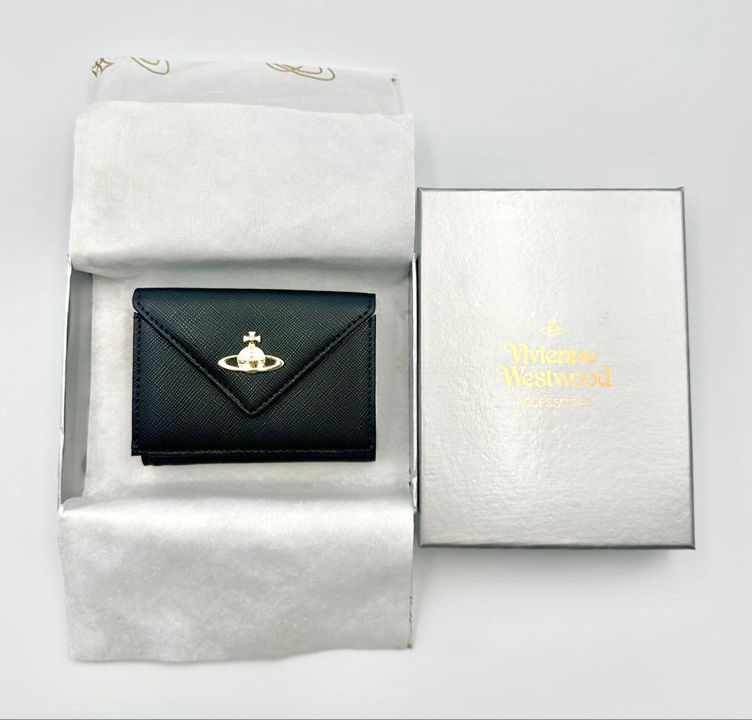 【新品★希少】Vivienne Westwood 三つ折り財布 黒 ブラック