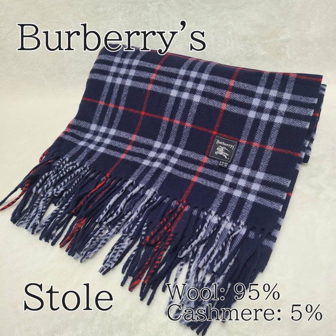 【Burberrys】マフラー ストール ノバチェック 大判　カシミヤ5%