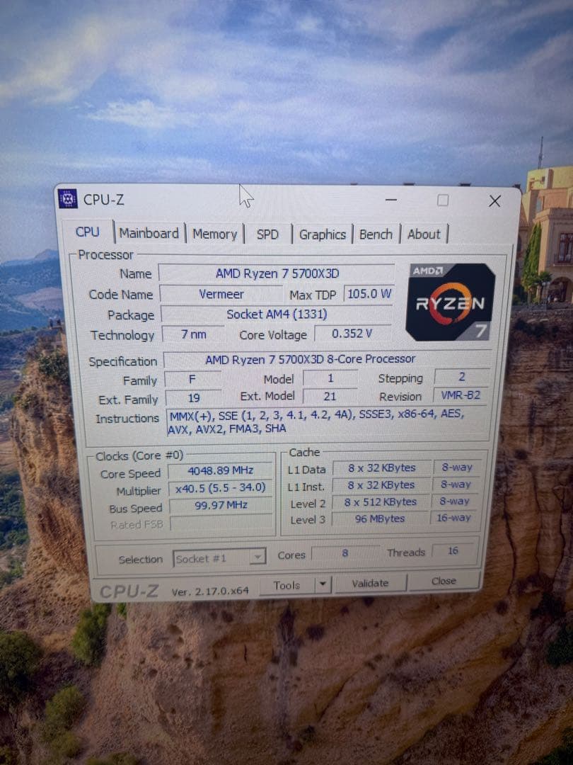 CPU Ryzen 7 5700X3D