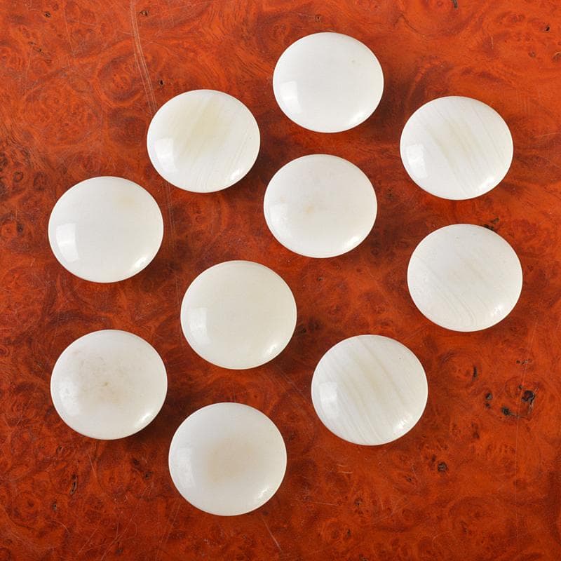 囲碁　碁石　本蛤碁石　那智黒碁石　碁笥　一套　30号8㎜　時代箱　MR7235B