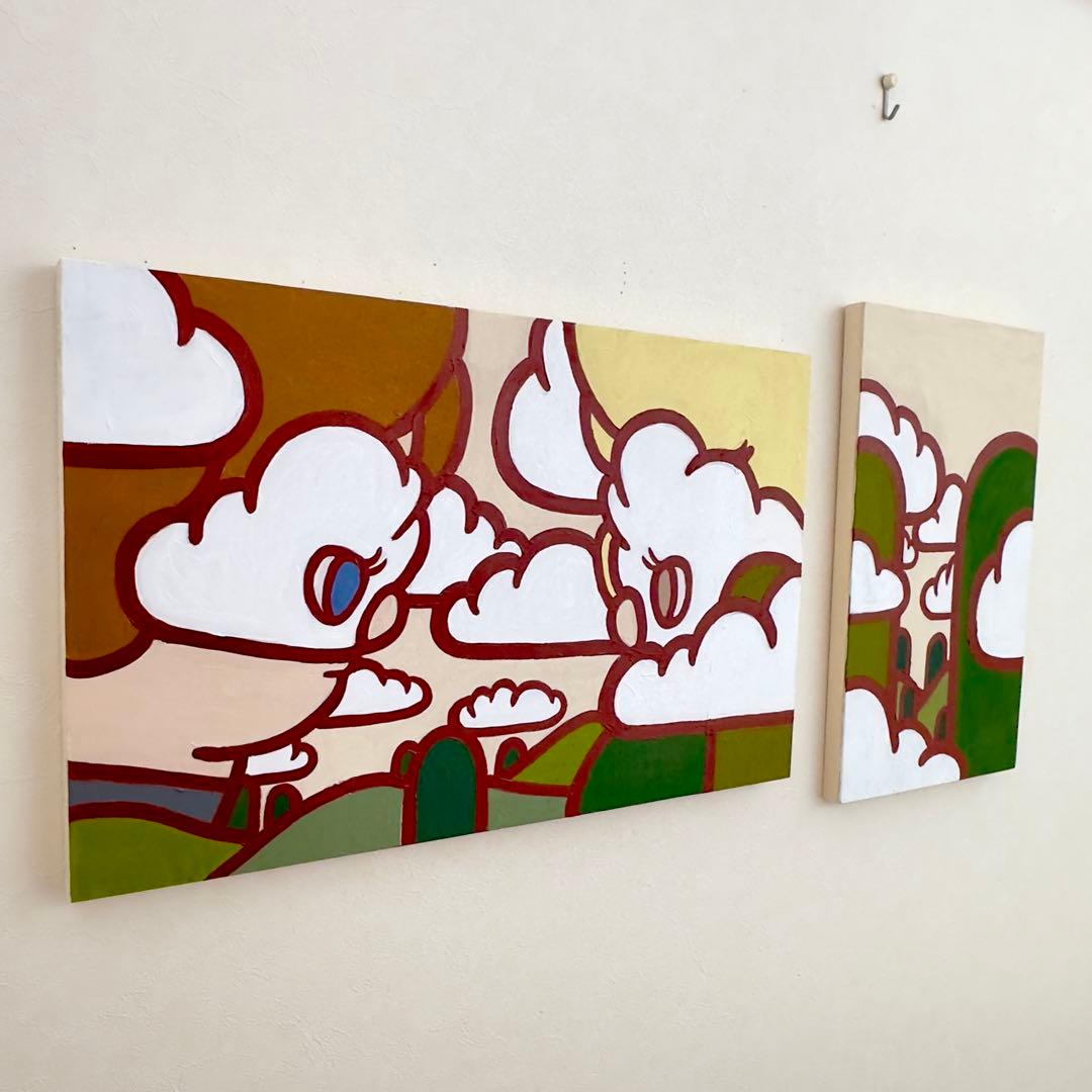【原画4点セット】●Kaoruko Negishi● アクリル画　紐付き