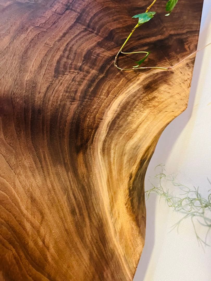 ブラックウォールナット　一枚板テーブル　ローテーブル