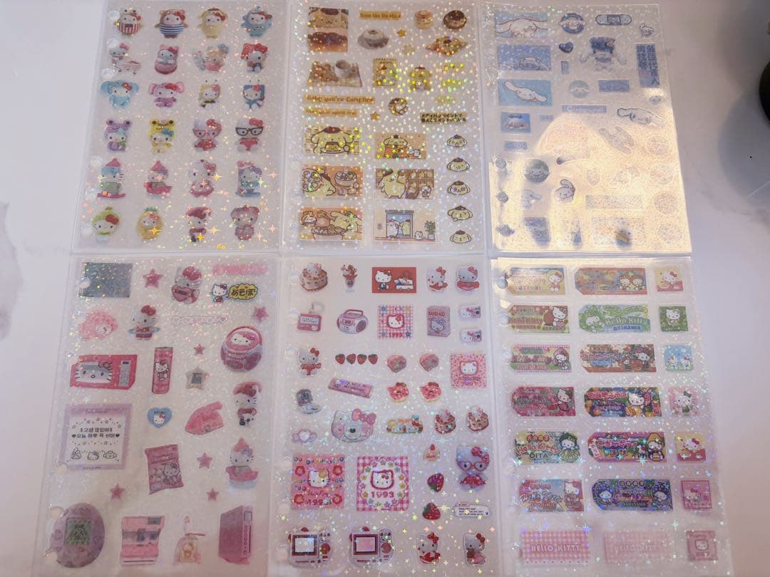 マイメロディ ハローキティ シール帳完成品♡