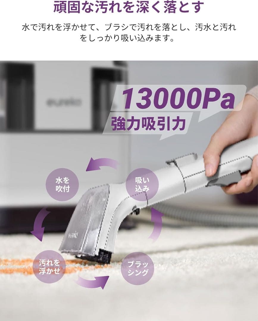 EUREKA NEY200ユーリカ カーペットクリーナー加熱式リンサー洗浄機