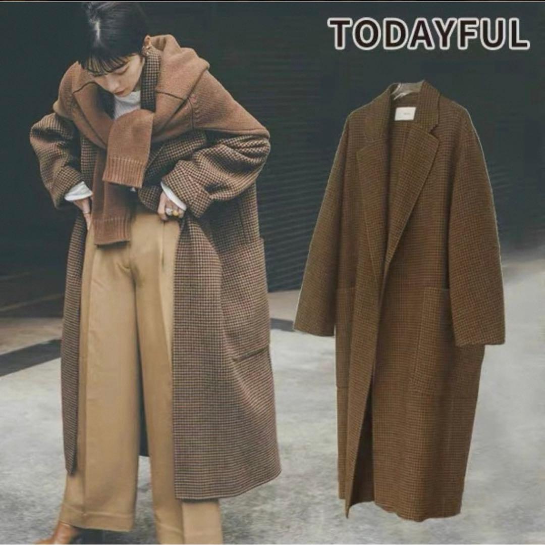 TODAYFUL オーバーチェックコート