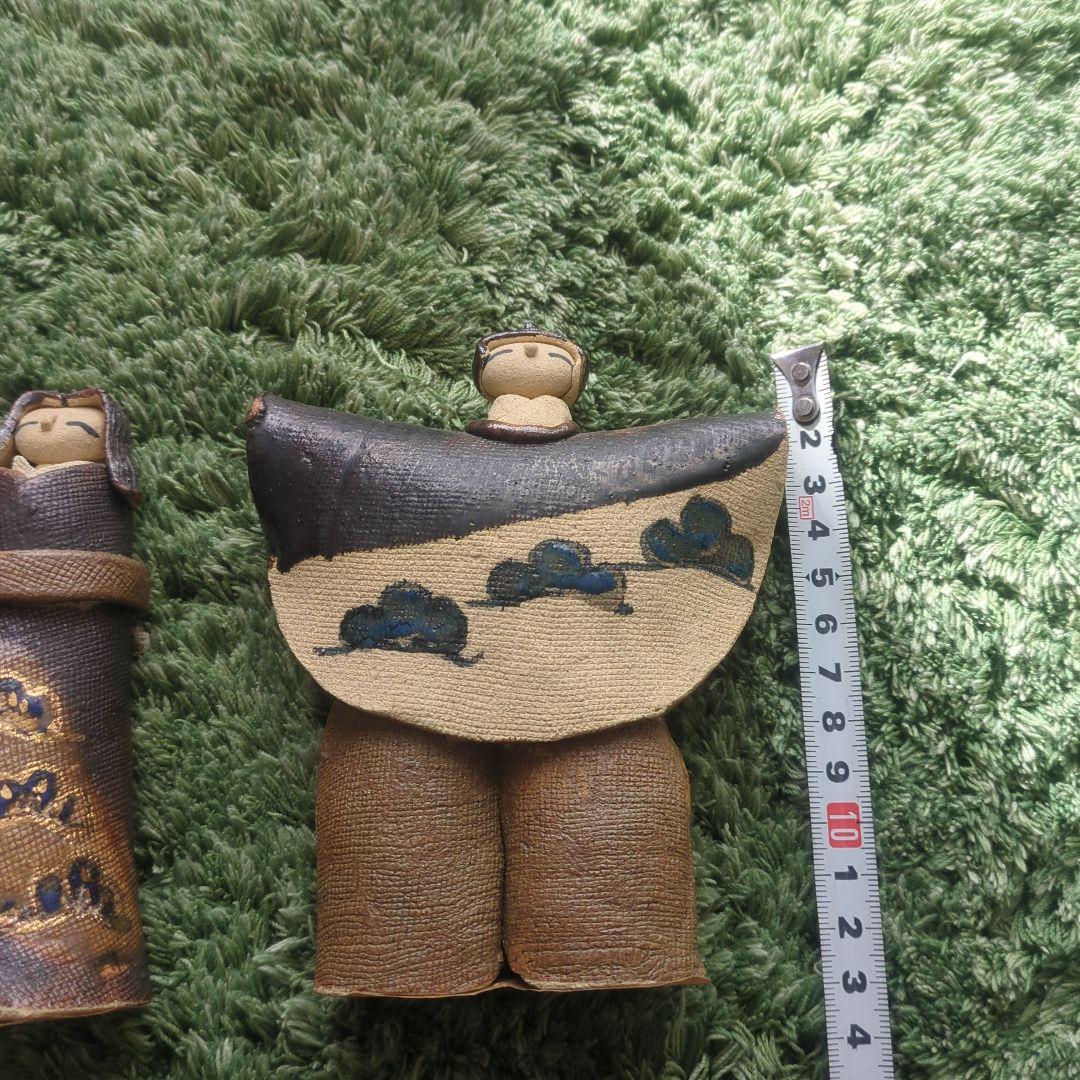 雛人形 陶器製 自然の釉