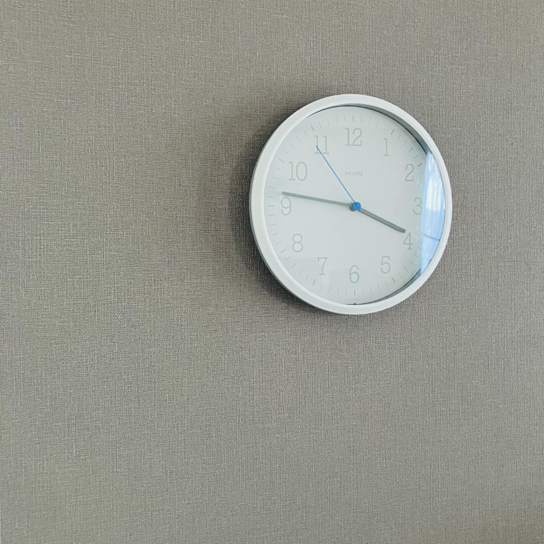 ラスト1点／外箱付き 80S 西ドイツ製 PHILIPS 掛け時計 ミニマリズム