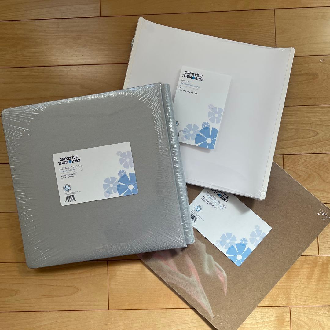 【新品】Creative Memories アルバムカバー白台紙　台紙カバー3点
