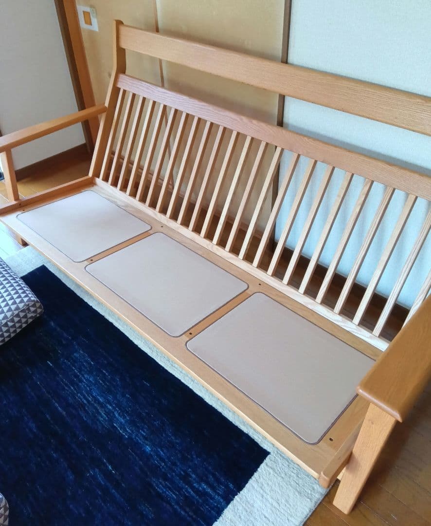 【引取限定・名古屋市】NAGANO ナガノ 3人掛ソファ＋スツー