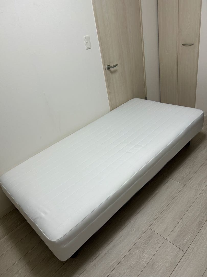 送料込　無印良品　脚付マットレス　ポケットコイル　（洗えるカバー）シングルベッド