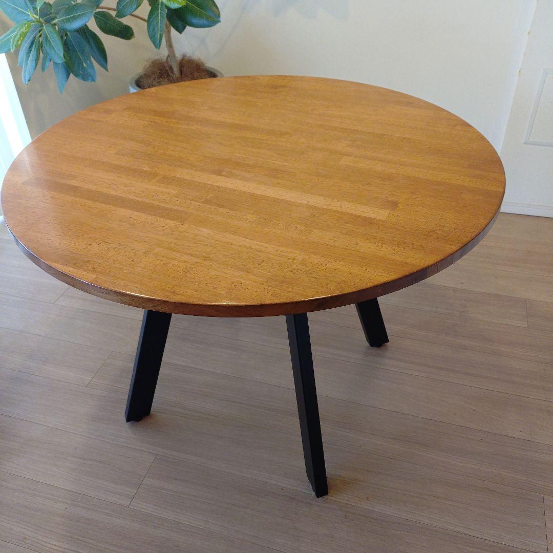 【中古品】kanademono ダイニングテーブル　ラウンド