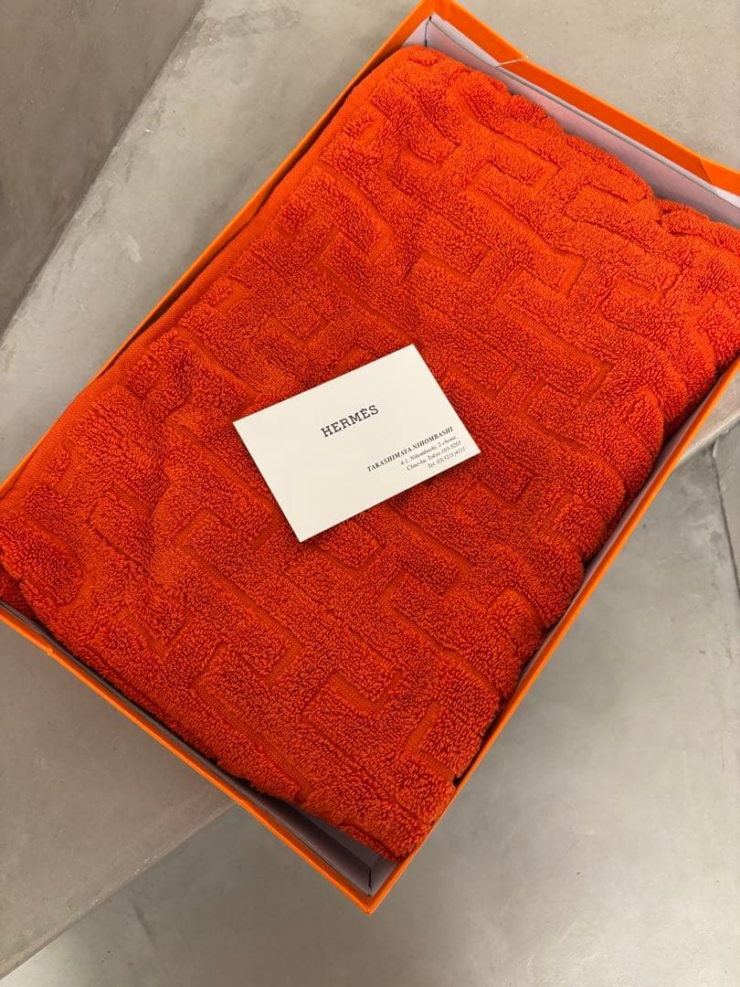 新品HERMES エルメス ゲストタオル　ステアーズ