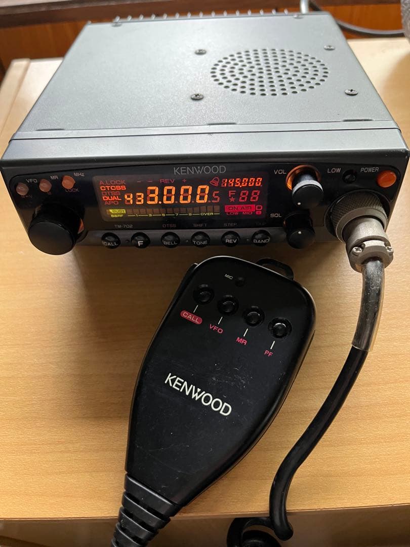 KENWOOD アマチュア無線　TM-702モービル機マイク付き