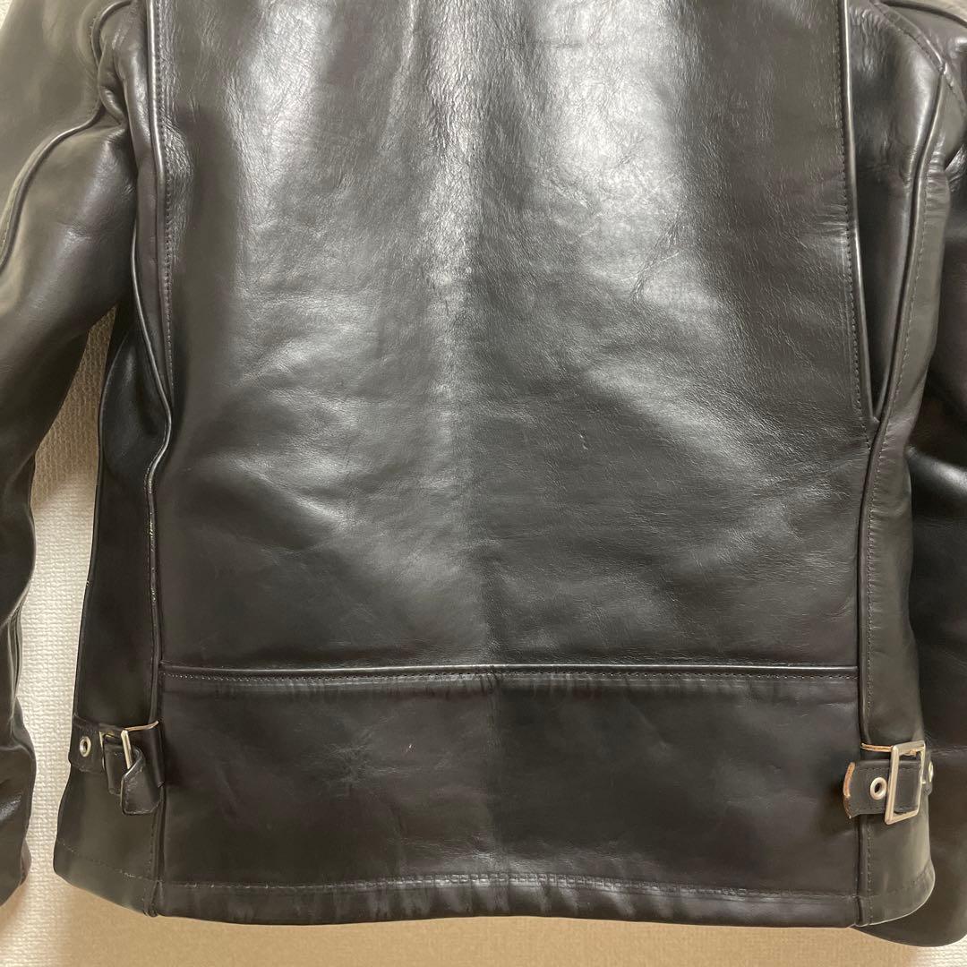 ショット　ライダース　黒　6103us クロムエクセル　茶芯