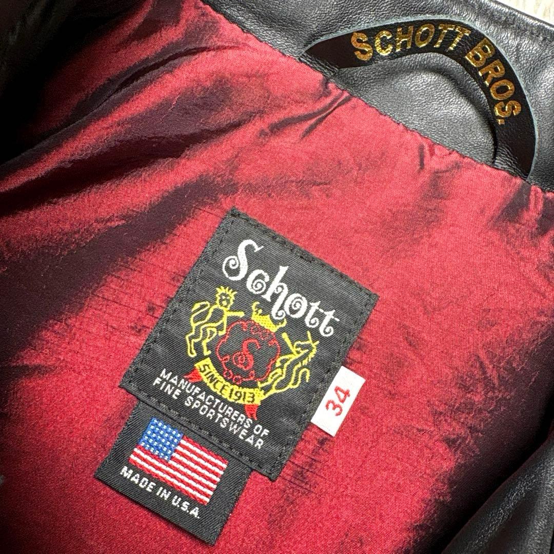 ✨美品・641XX✨ショット　シングル　ライダースジャケット　ブラック　7009