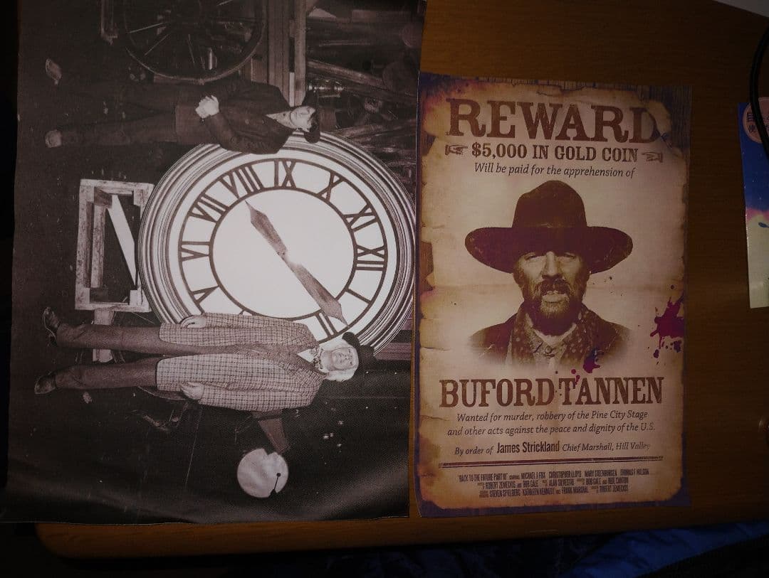 バック・トゥ・ザ・フューチャーのビニール製？のポスター 2枚セット