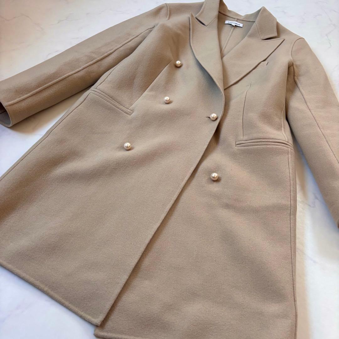 【希少なミドル丈！】マディソンブルー パールボタン チェスター リバーコート S