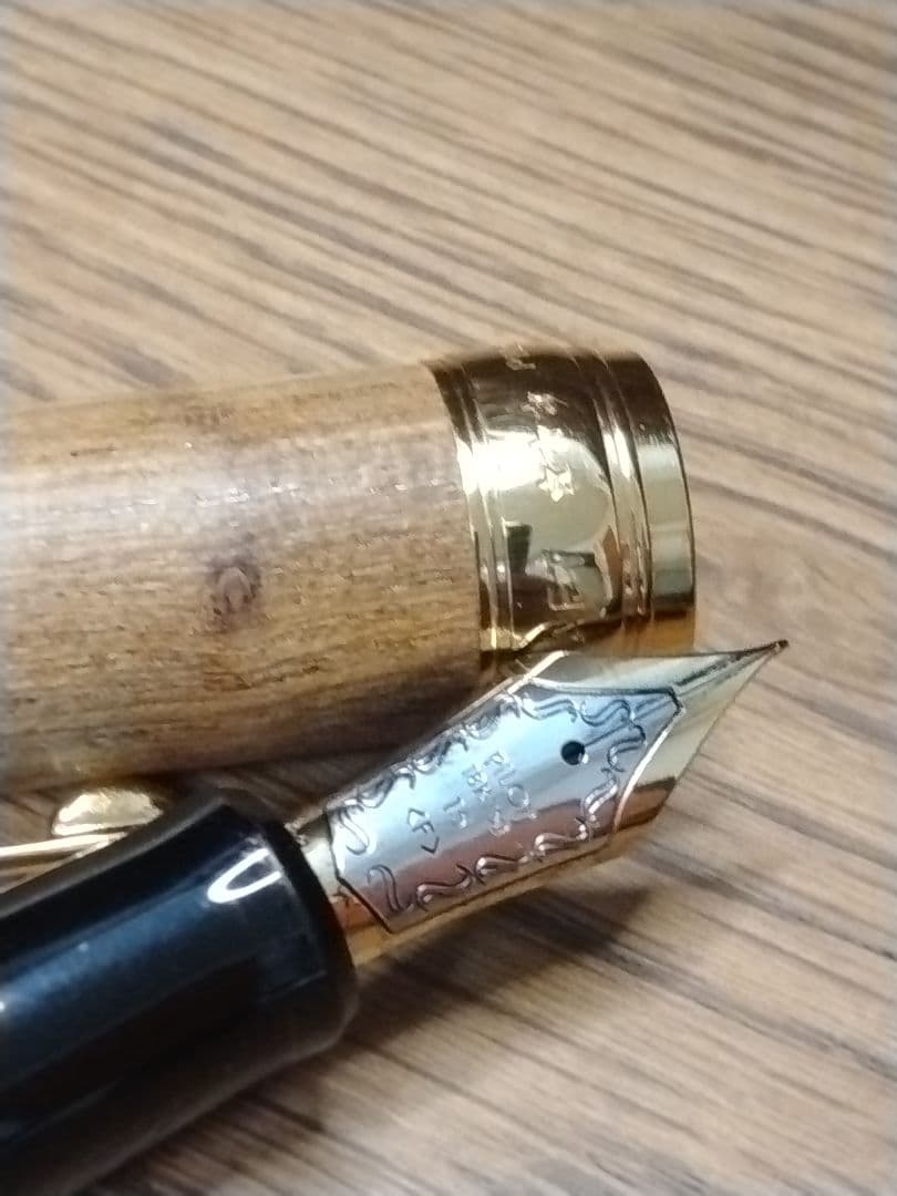 パイロット万年筆カスタム 槐 エンジュ モクメ　18K-750 15 F