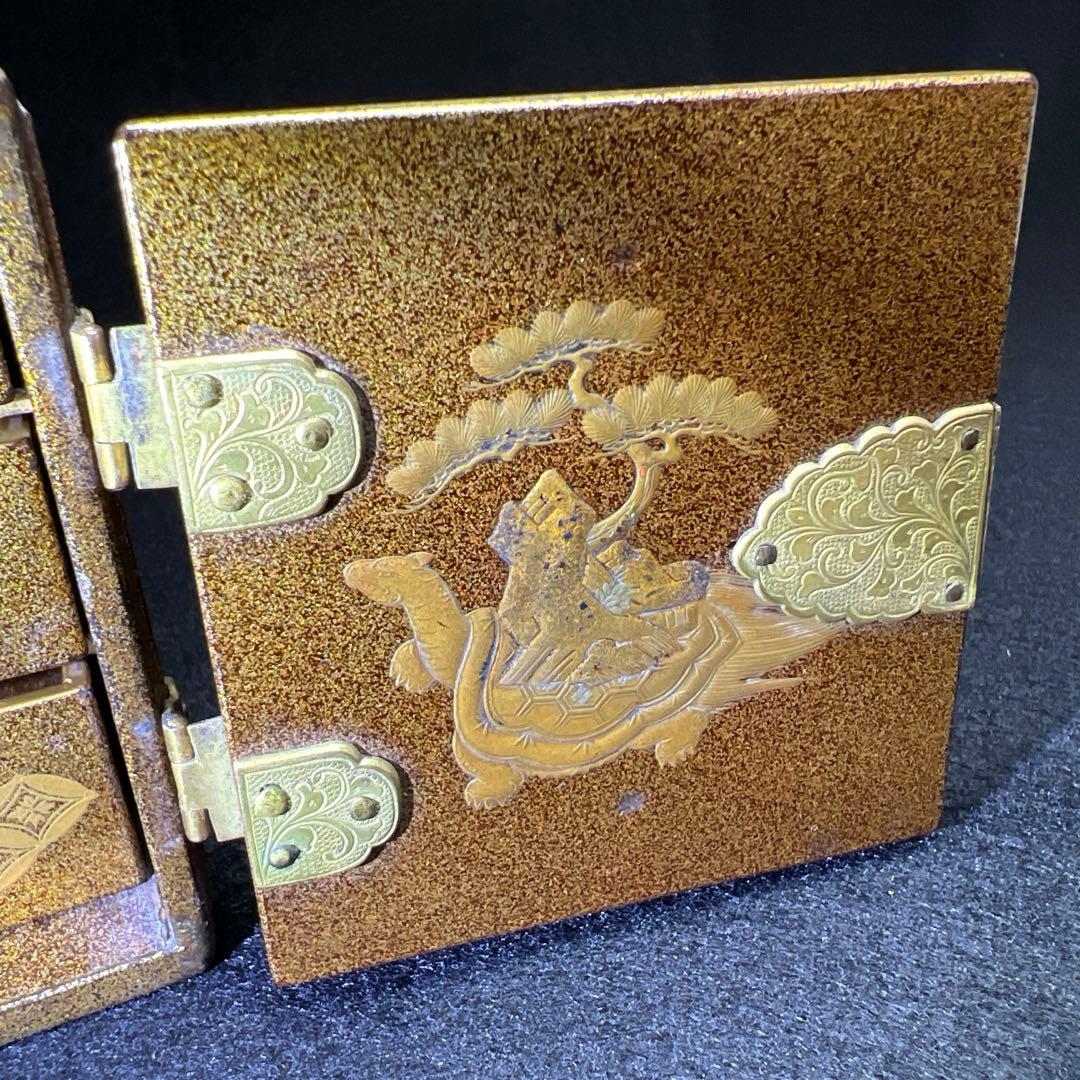 極上蒔絵小箪笥　木箱付　最大長さ約12㎝　東Y8-0105☆2Fチヒエ