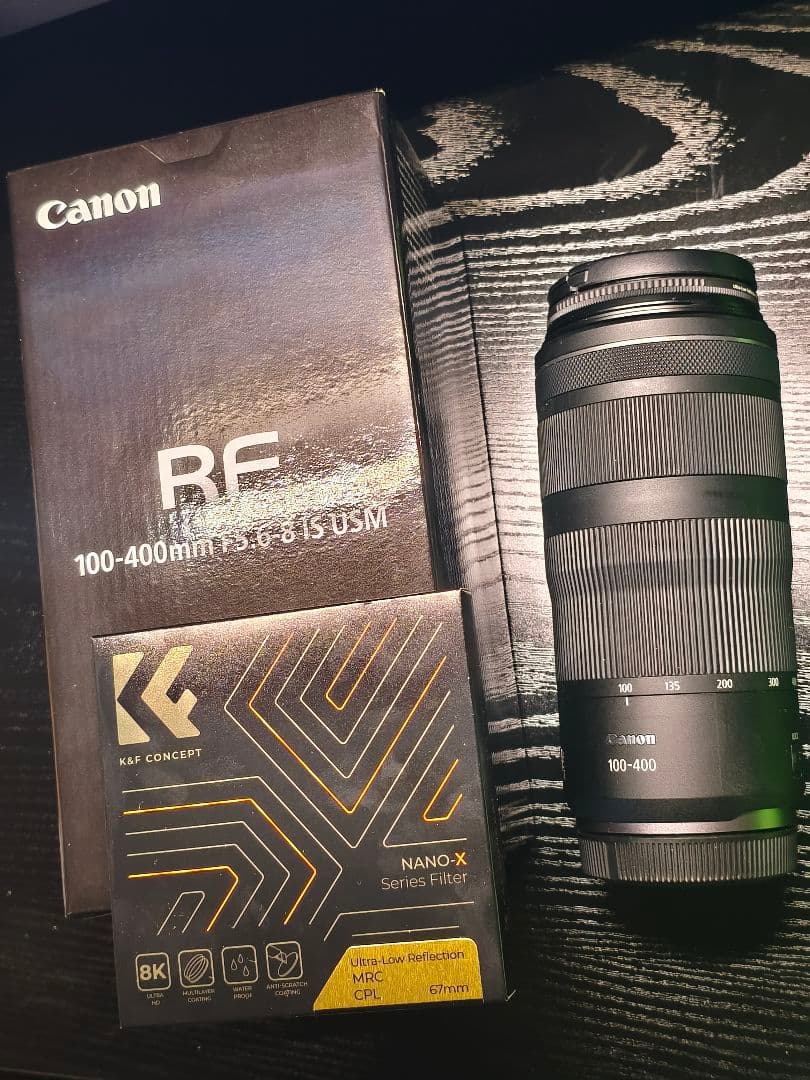 RF100-400 F5.6-8 IS USM☆CPLフィルター