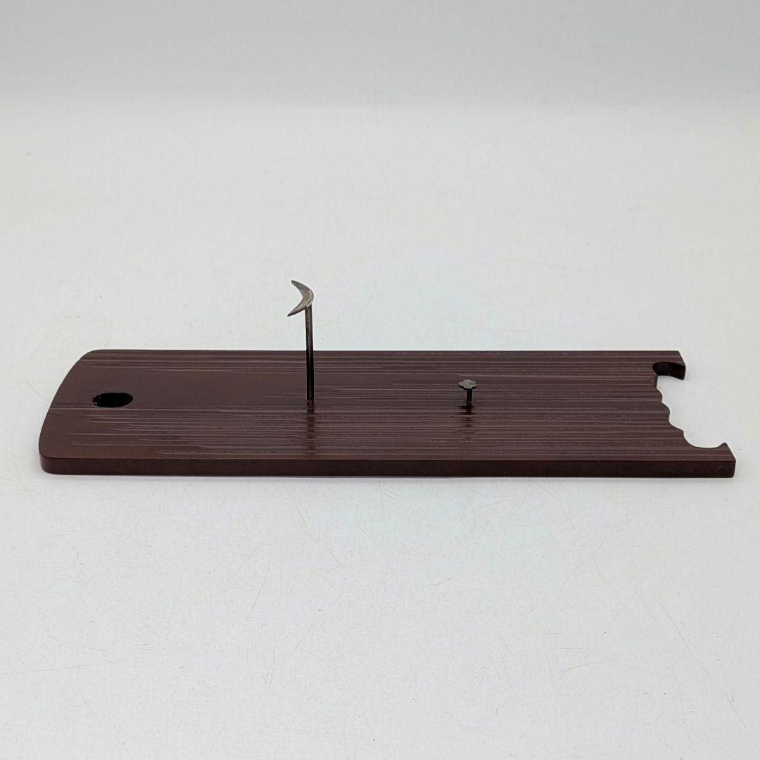 【塗・前端雅峯】【金具・蒼雲 作】 南鐐金具 扇子掛 共箱 純銀 茶道具 茶器