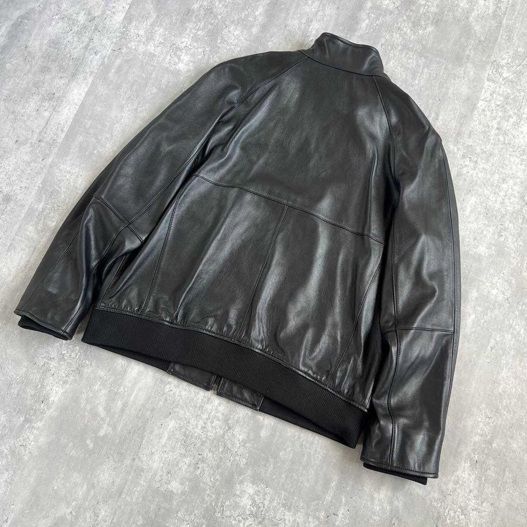 00s　Eddie Bauer　ストームレザー　スタンドカラージャケット　L