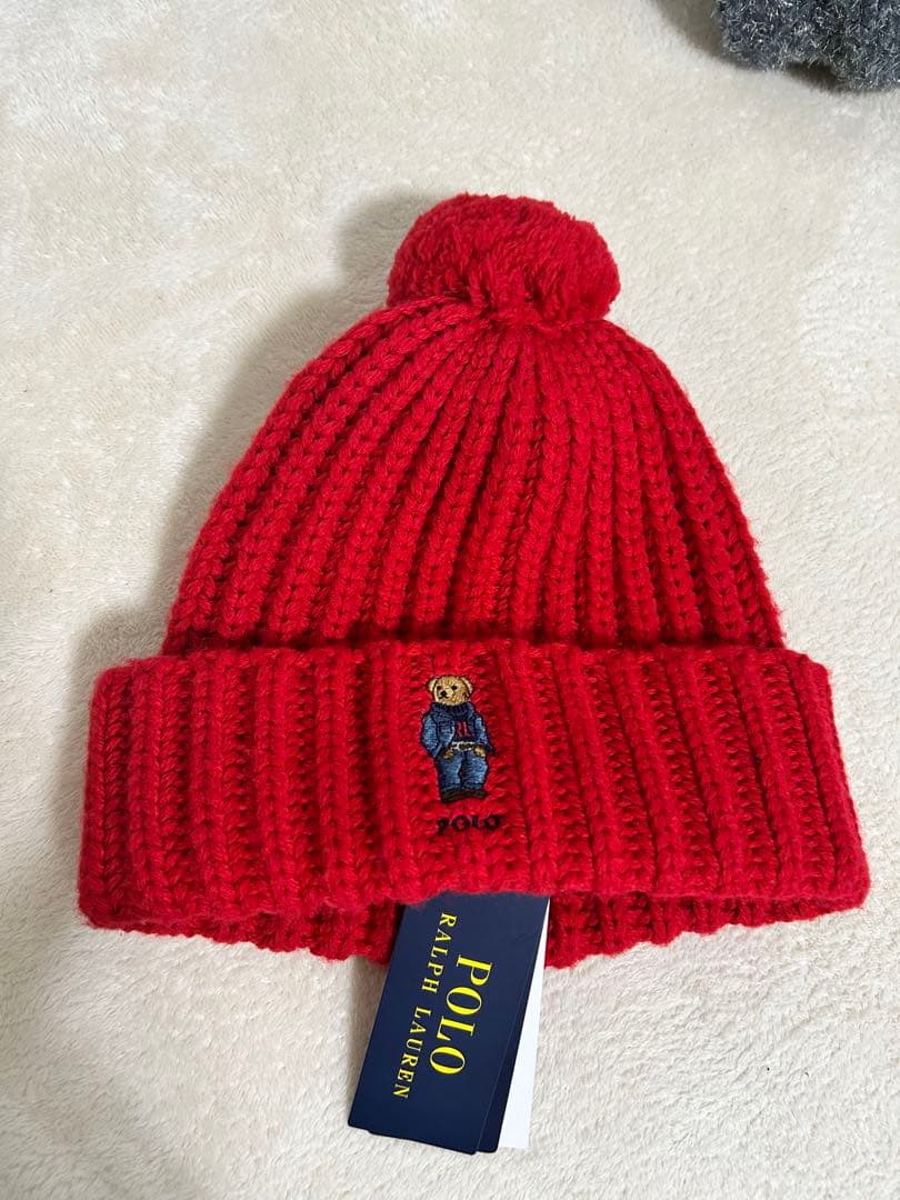 　新品　ポロベア　ビーニー　ニット帽