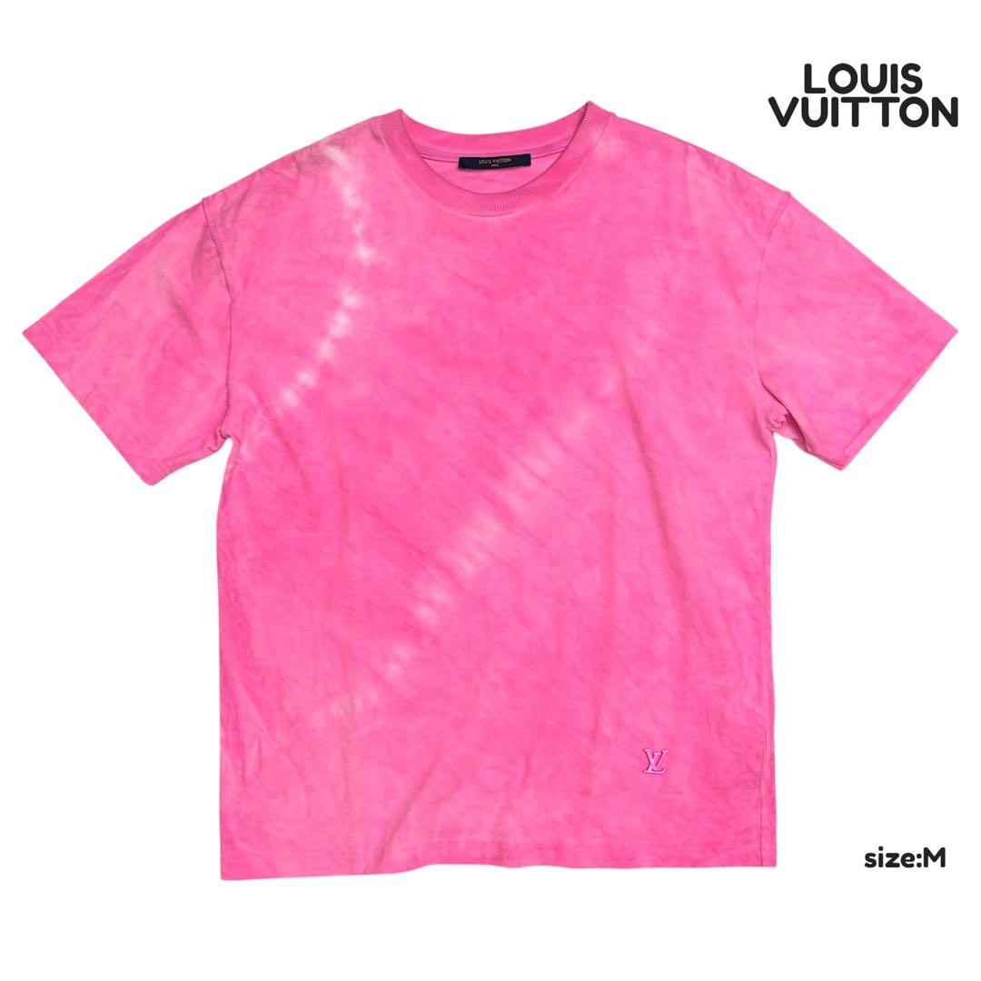 ルイヴィトン タイダイ インサイドアウトTシャツ ピンク LVロゴ M 22SS