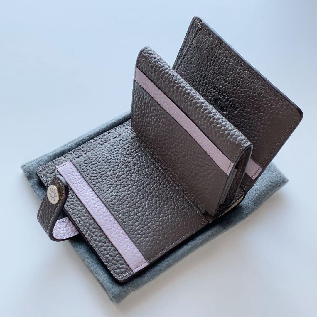 【 新品未使用 】PELLE BORSA ペレボルサ 二つ折り財布 ライラック