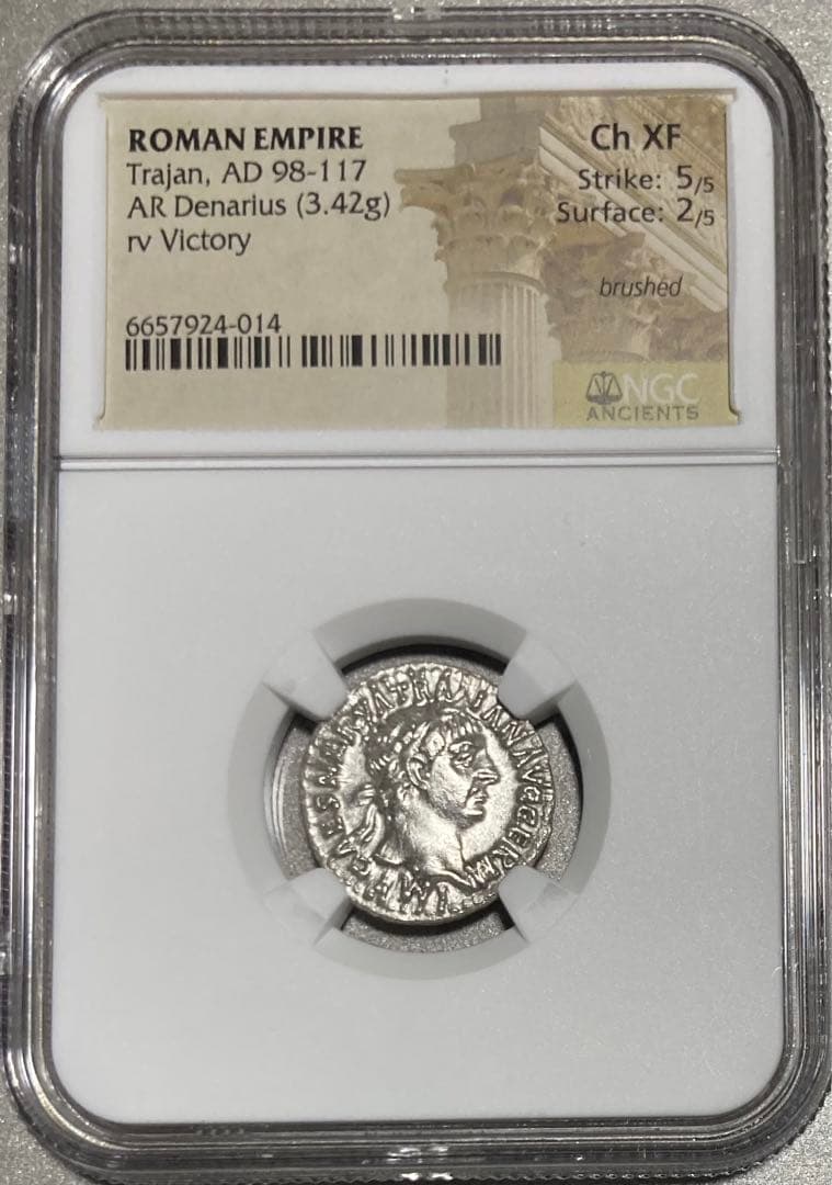 NGC鑑定　古代ローマ　トラヤヌス帝　デナリウス銀貨‼︎/ギリシャ　テトラドラクマ
