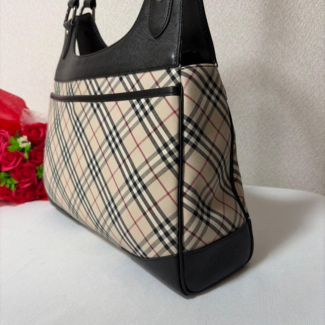 美品♡ BURBERRY バーバリー ノバチェック×レザー ハンドバッグ