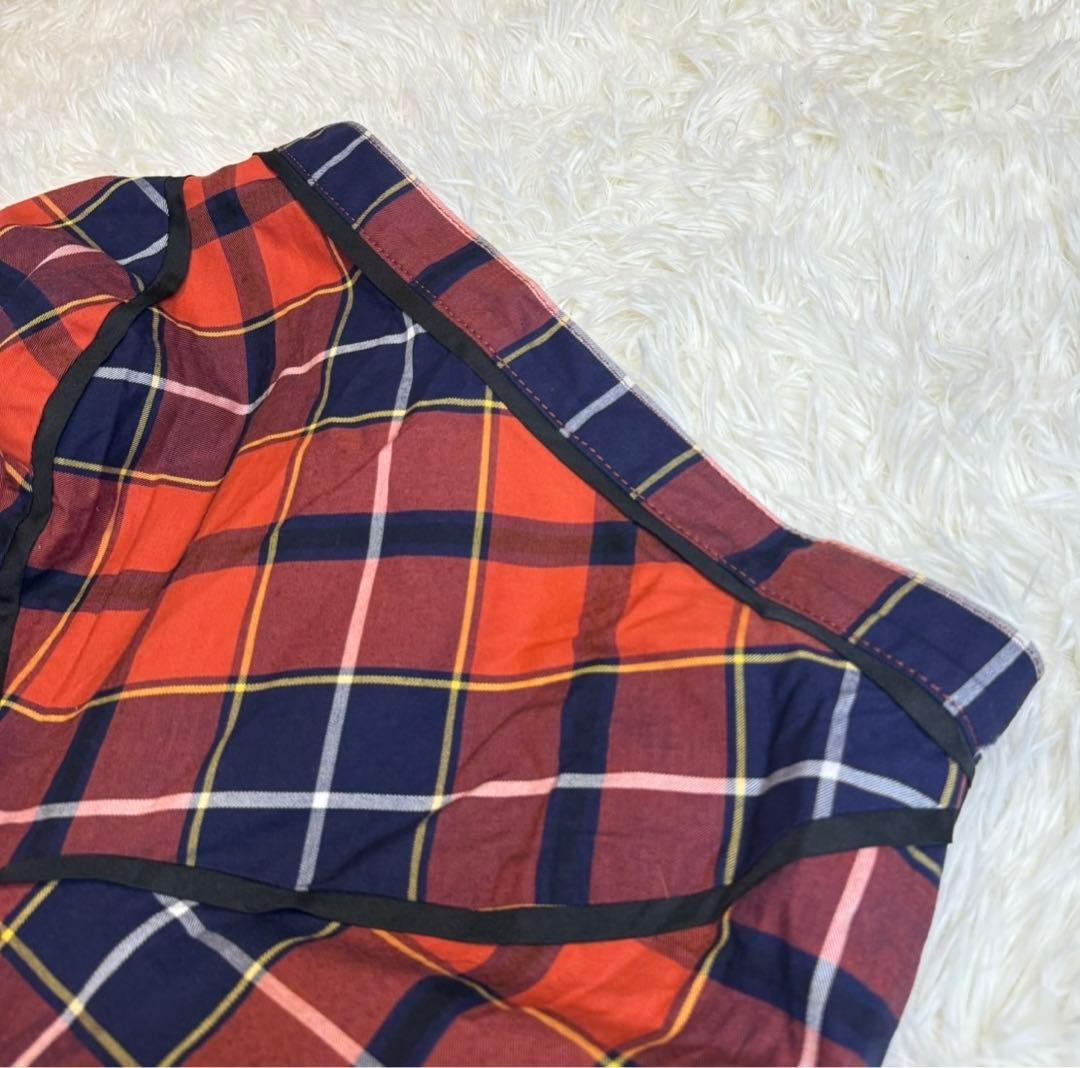 ヴィヴィアンウエストウッド 変形　ドレープ　チェックスカート オーブ　3サイズ