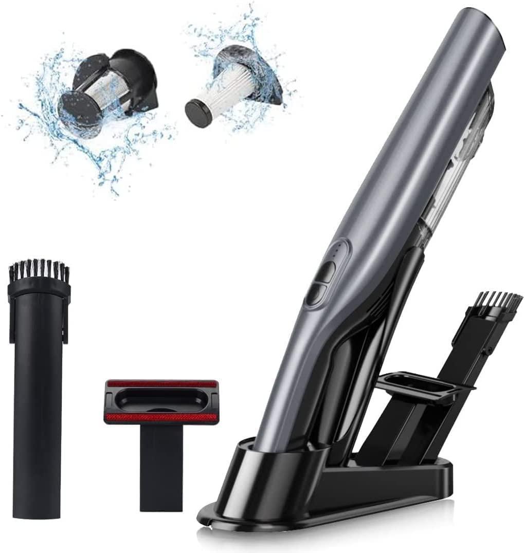 ハンディークリーナー 掃除機 充電スタンド付き ワンタッチゴミ捨て