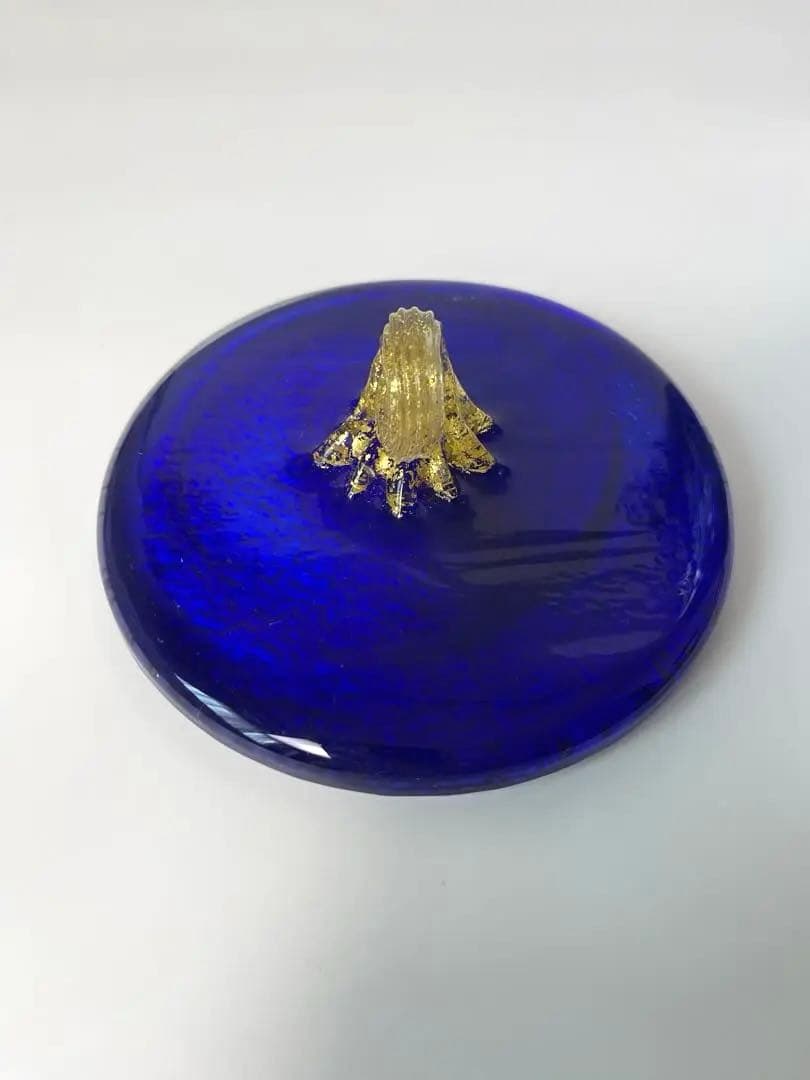 新品 ガラス 水指　2種類の蓋付き