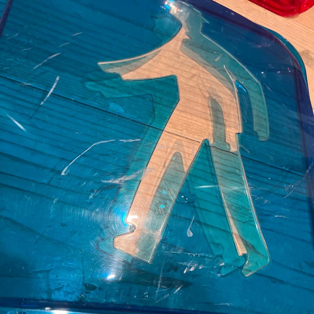 歩行者信号機　赤青透明カバーセット　2組　四枚　インテリア　入手困難