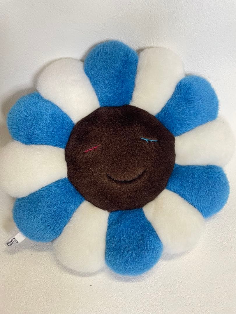 村上隆 カイカイキキ お花クッション ミニ ブルーブラウン30cm
