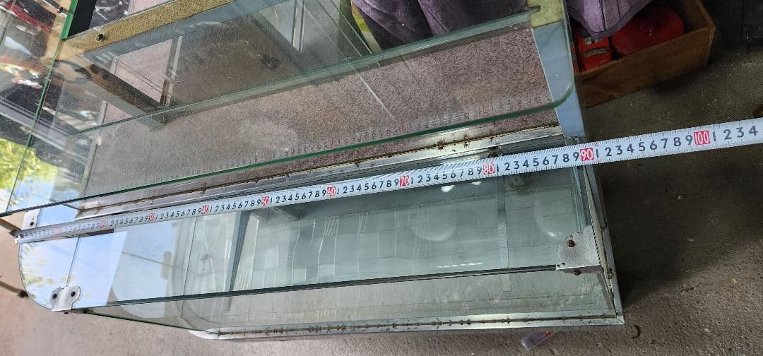 ショーケース　L字　Ｒガラス　タバコ屋ガラスケース