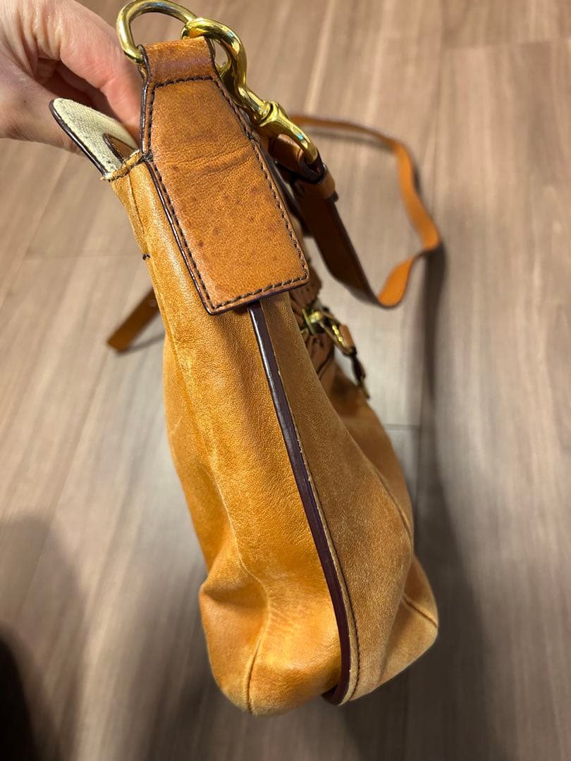 Chloe キャメル　ヴィンテージ　レザーショルダーバッグ