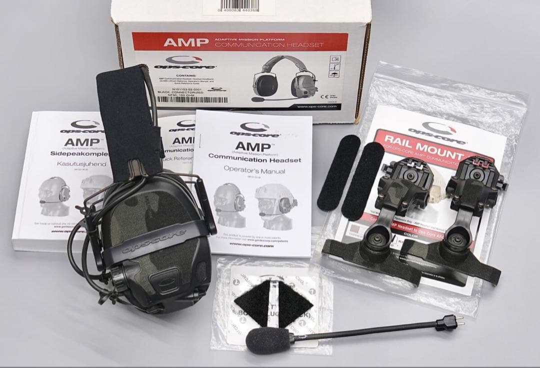 実物Ops Core AMP NFMI対応モデル ヘルメットマウント付き