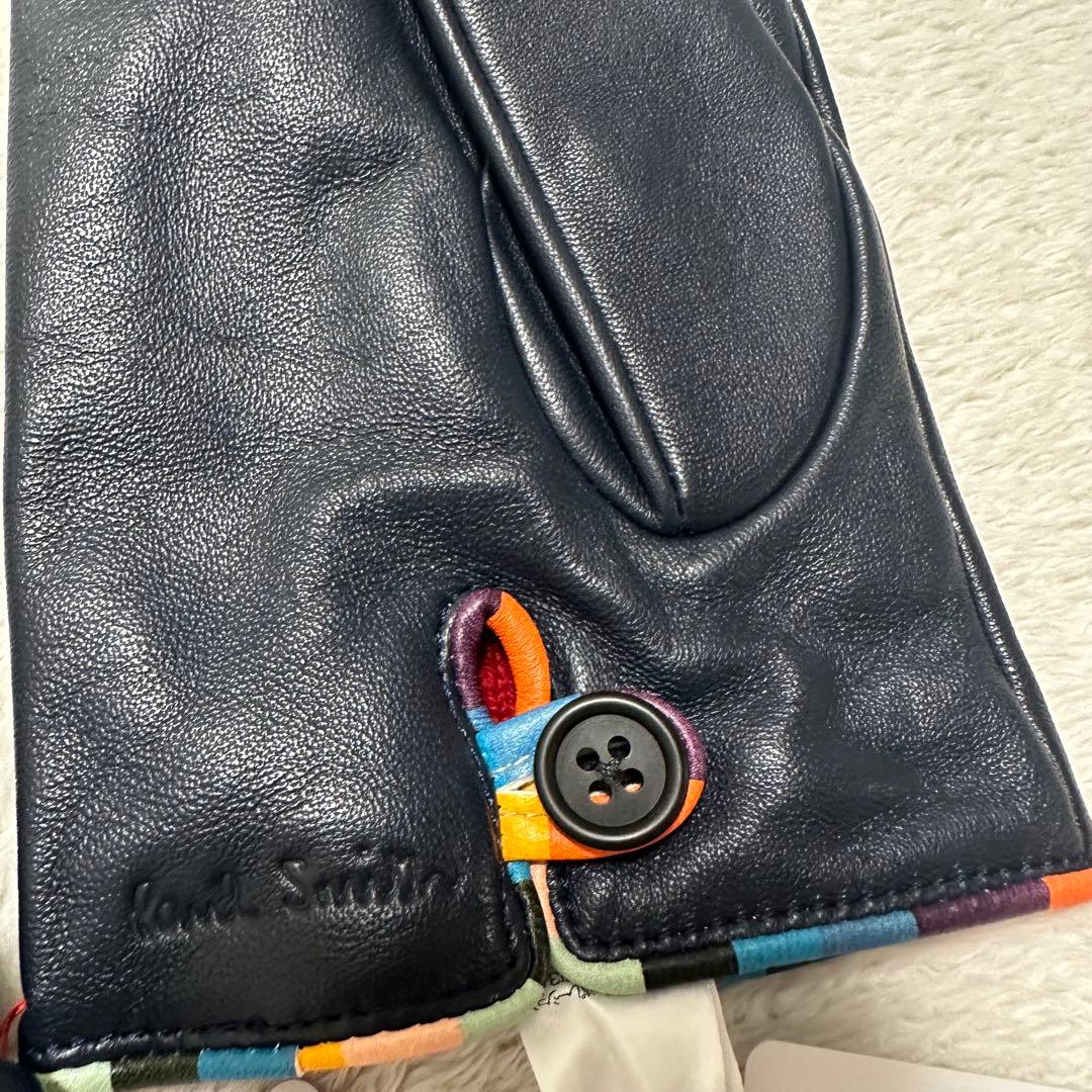 未使用品　Paul Smith ポールスミス　手袋　グローブ　レザー　ストライプ