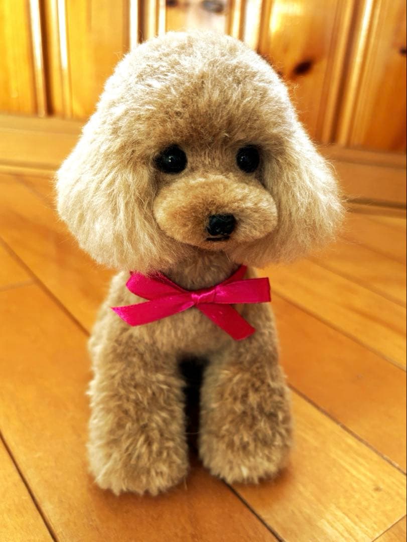 毛糸+羊毛フェルト トイプードル