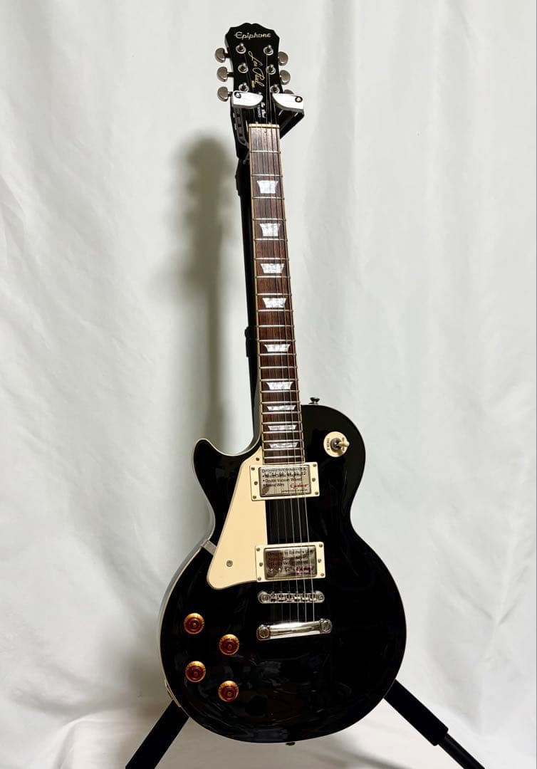 【新品弦張替済】Epiphone レスポール スタンダード エボニー レフティー