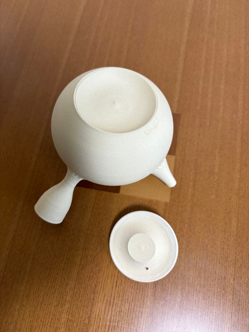 涼炉とボウフラのセット 白泥 煎茶道具